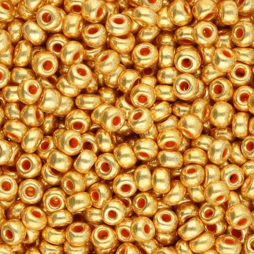 Perles rocailles Preciosa 8/0 3 mm - Terra Metallic Orange x20g