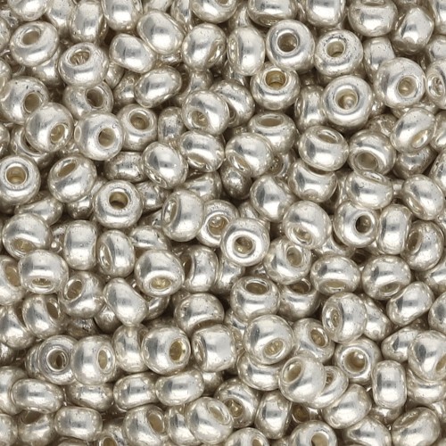 Perles rocailles Preciosa 8/0 3 mm - Terra Metallic Beige x20g