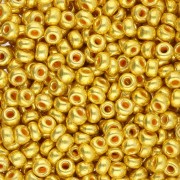 Perles rocailles Preciosa 8/0 3 mm - Terra Metallic Gold x20g