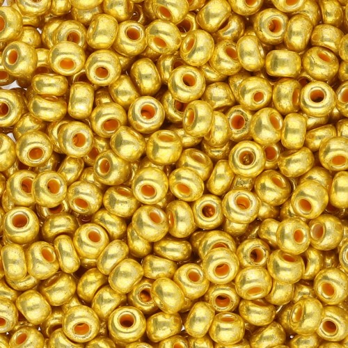 Perles rocailles Preciosa 8/0 3 mm - Terra Metallic Gold x20g