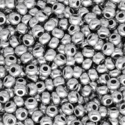 Preciosa Perles rocailles 8/0 - 3 mm - Argenté Gris satiné x20g