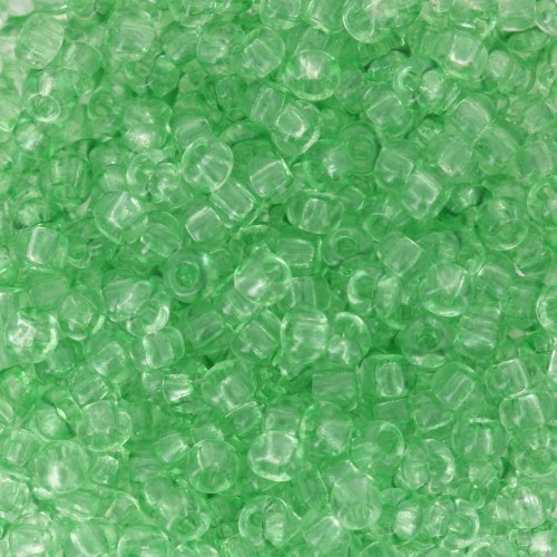 Perles rocailles Preciosa  8/0 - 3 mm - Solgel - Light Green 2 Dyed Crystal x20g