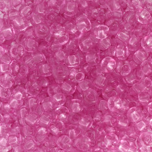 Preciosa Perles rocailles 8/0 - 3 mm - Solgel - Pink 2 Dyed Crystal x20g
