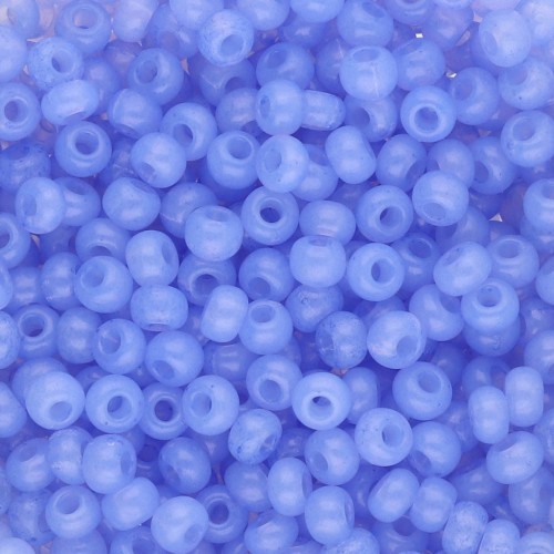 Perles rocailles Preciosa 8/0 3 mm - Solgel - Blue 2 Dyed Alabaster x20g