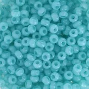 Perles rocailles Preciosa  8/0 - 3 mm - Solgel - Blue Green 2 Dyed Alabaster x20g