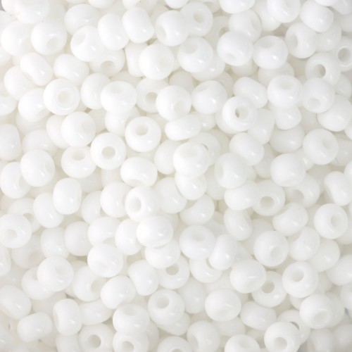 Perles rocailles Preciosa 8/0 - 3 mm - Chalkwhite x20g