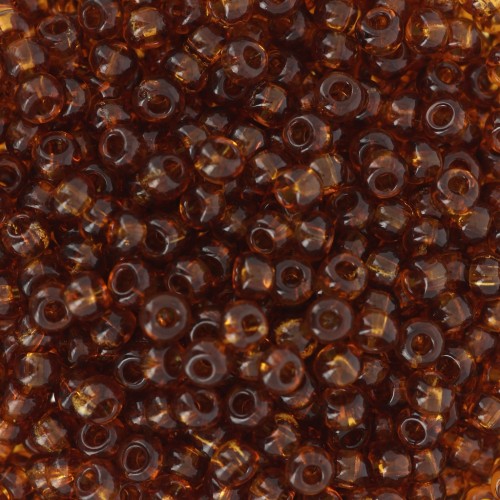 Perles rocailles Preciosa 8/0 - 3 mm - Dark Topaz x20g