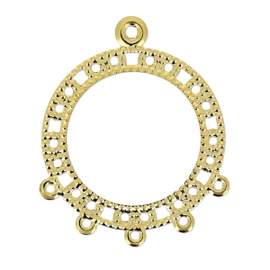 Intercalaire/Chandelier 5 anneaux 30 mm doré x2