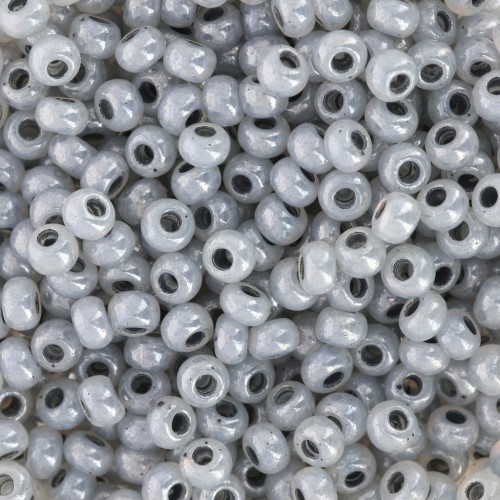 Perles rocailles Preciosa 8/0 - 3 mm - Gris Pastel Nacré x20g