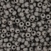 Perles rocailles Preciosa 8/0 - 3 mm - Gris Opaque x20g