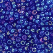 Perles rocailles Preciosa  8/0 - 3 mm - Dark Aquamarine Rainbow x20g