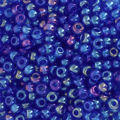 Preciosa Perles rocailles 8/0 - 3 mm - Dark Aquamarine Rainbow x20g