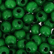 Perles rondes en bois 4 mm Vert x165