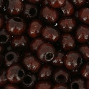 Perles rondes en bois 4 mm Sépia x165