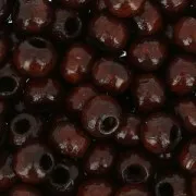 Perles rondes en bois 4 mm Sépia x165