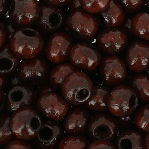 Perles rondes en bois 4 mm Sépia x165