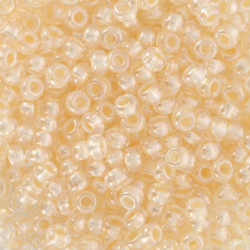 Perles rocailles Preciosa 8/0 - 3 mm - Pearl Pastel Lining - Apricot Sfinx x20g