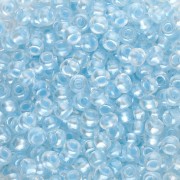 Perles rocailles Preciosa  8/0 3 mm - Crystal Lined Blue Pearl Sfinx x20g