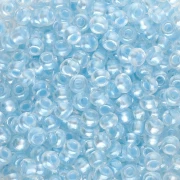 Perles rocailles Preciosa 8/0 3 mm - Crystal Lined Blue Pearl Sfinx x20g