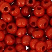 Perles rondes en bois 4 mm Rouge x165