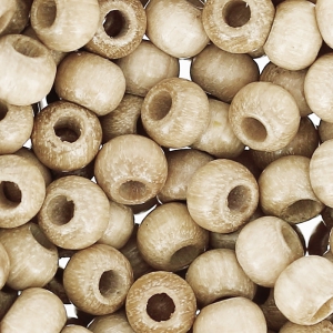 Perles rondes en bois 4 mm Naturel x165