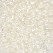 Perles rocailles Preciosa 8/0 3 mm - Crystal Lined Ivory Pearl Sfinx x20g
