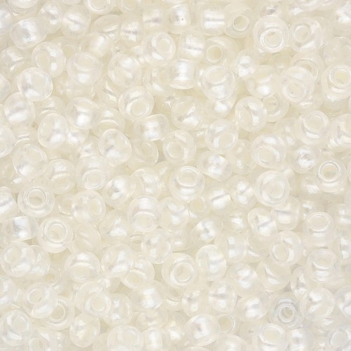 Perles rocailles Preciosa 8/0 3 mm - Crystal Lined Ivory Pearl Sfinx x20g