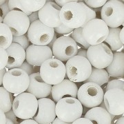 Perles rondes en bois 4 mm Blanc x165|raw }}