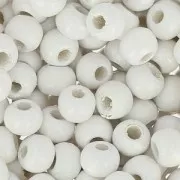 Perles rondes en bois 4 mm Blanc x165