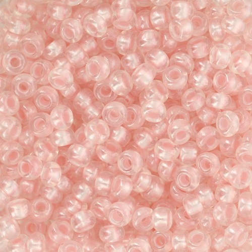 Perles rocailles Preciosa 8/0 - 3 mm - Pearl Pastel Lining - Pink Sfinx x20g