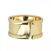 Bague en laiton avec rebord courbé 10 mm Doré à l'or fin x1