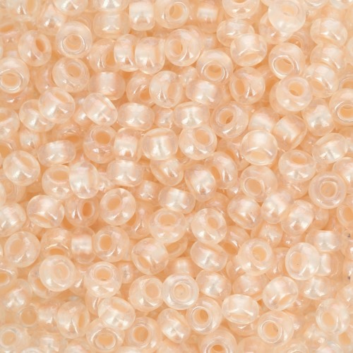 Perles rocailles Preciosa 8/0 - 3 mm - Pearl Pastel Lining - Salmon Sfinx x20g