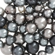 Assortiment de perles de bohème - Mix Gris x50g|raw }}