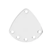 Intercalaires triangles 6 trous 14 mm argenté x4