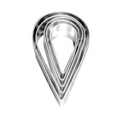 Set d'emporte-pièces en métal forme goutte x5|raw }}