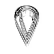 Set d'emporte-pièces en métal forme goutte x5