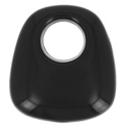 Pendentif trapèze en résine opaque 23x21 mm - Noir x1