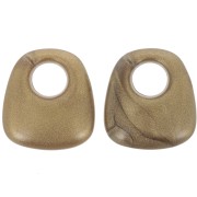 Pendentif trapèze en résine opaque 23x21 mm - Noir x1