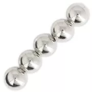 Perles rondes 3 mm - Argenté x50