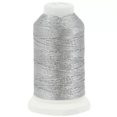 Fil en polyester Liz metallic taille 10 - Silver n°341 x110m