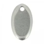 Sequin ovale 13x7.5 mm en acier inoxydable x1