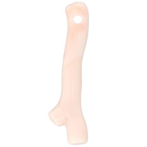 Pendentifs corail 21x6 mm en résine - Rose clair x8