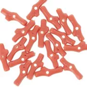 Perles corail 12x5 mm en résine - Rouge corail x10