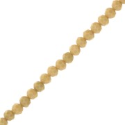 Perles rondelles facettées - rondes aplaties 4.5x4 mm - Opaque Vert olive x42cm|raw }}