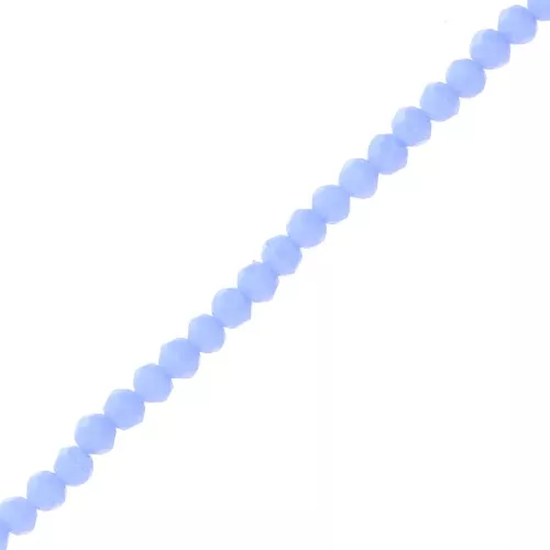 Perles rondelles facettées - rondes aplaties 3.5x3 mm - Opaque Bleu ciel x32cm