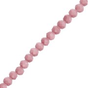 Perles rondelles facettées - rondes aplaties 4.5x mm - Opaque Marron Clair x38cm