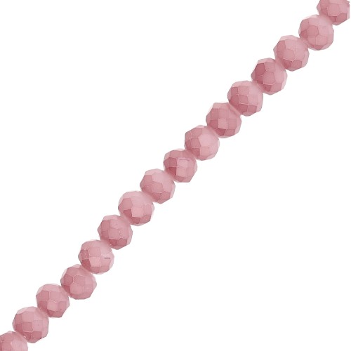 Perles rondelles facettées - rondes aplaties 4.5x mm - Opaque Marron Clair x38cm