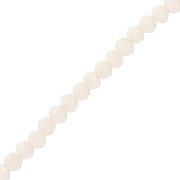 Perles rondelles facettées - rondes aplaties 4x3.5 mm - Opaque Ivoire x41cm|raw }}