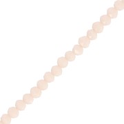 Perles rondelles facettées - rondes aplaties 4x3.5 mm - Opaque Beige clair x40cm|raw }}