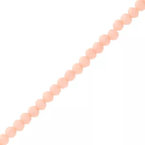 Perles rondelles facettées - rondes aplaties 3.5x3 mm - Opaque Nude x36cm